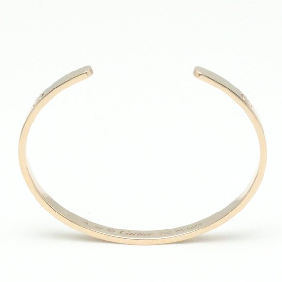 CARTIER Love Bracelet Open Bangle Pink Gold [18K] No Stone Bangle Pink Gold - Picture 2 of 9